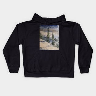 Snow White oil painting by Tabitha Kremesec Kids Hoodie